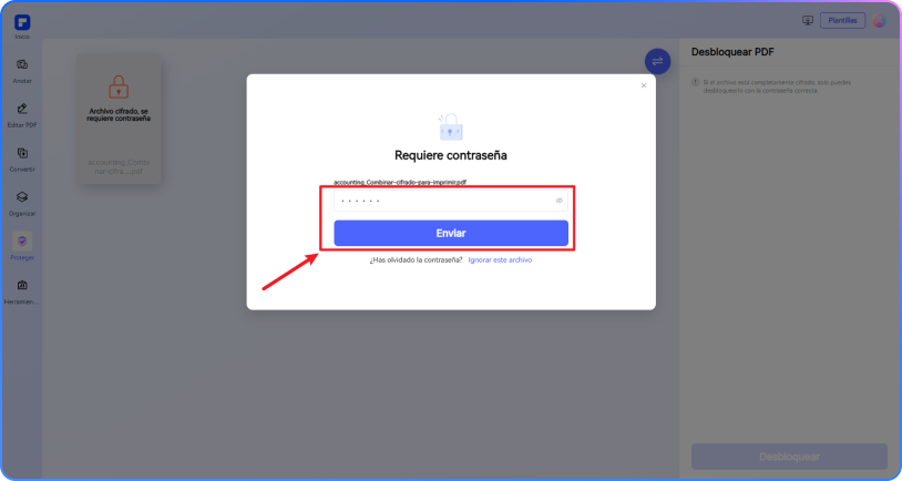 desbloquear pdf paso 2