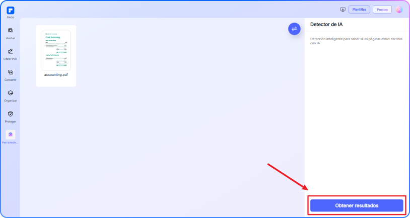 Detectar IA en PDF paso 2
