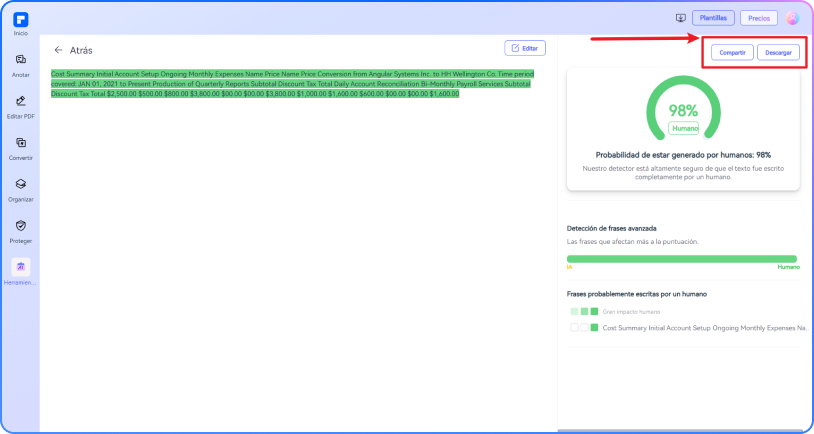 Detectar IA en PDF paso 3