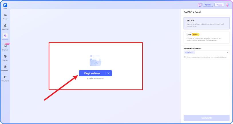 convertir excel a pdf paso 1