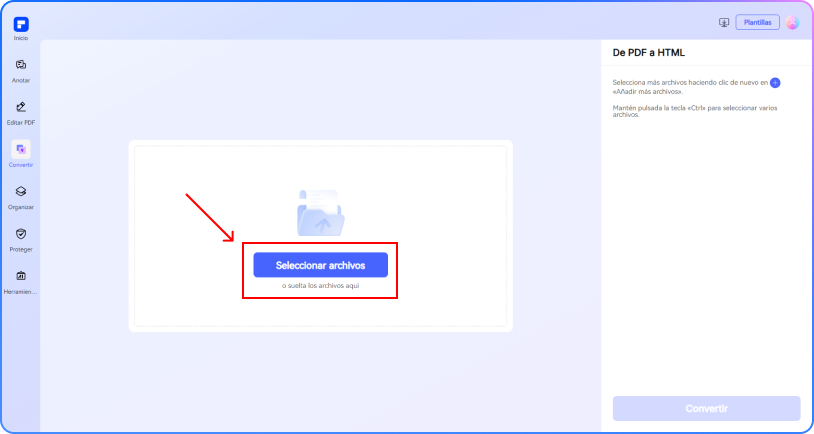 pdf a html paso 1