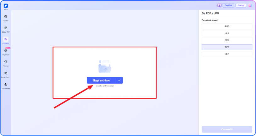 convertir PDF a TIFF paso 1