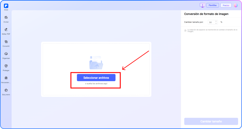 cambiar el tamaño de la imagen paso 1