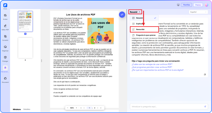 Reescritor PDF con IA paso 2
