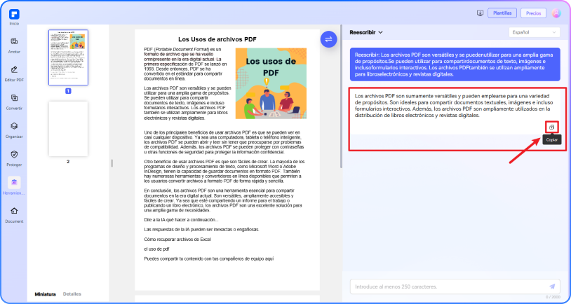 Reescritor PDF con IA paso 3