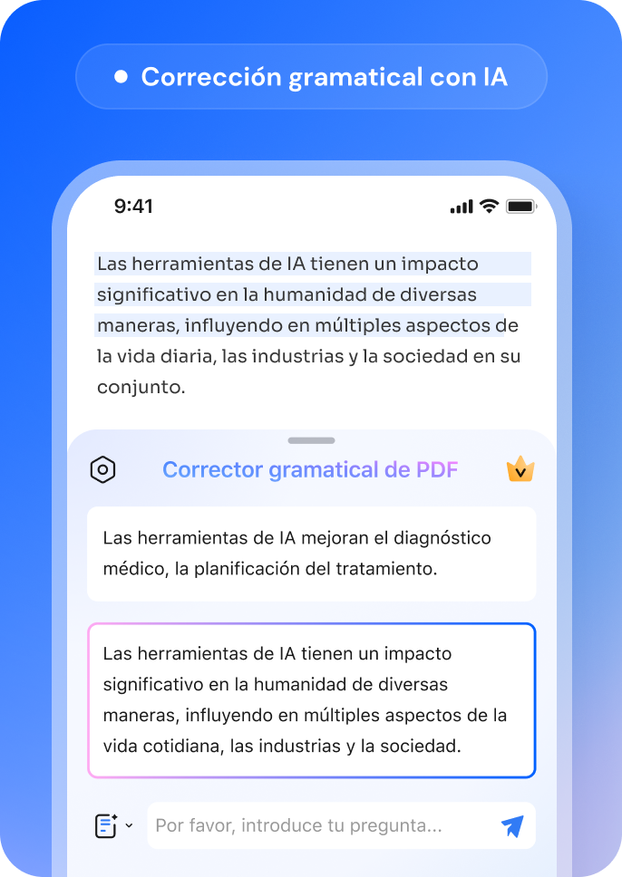 Corrección gramatical con IA