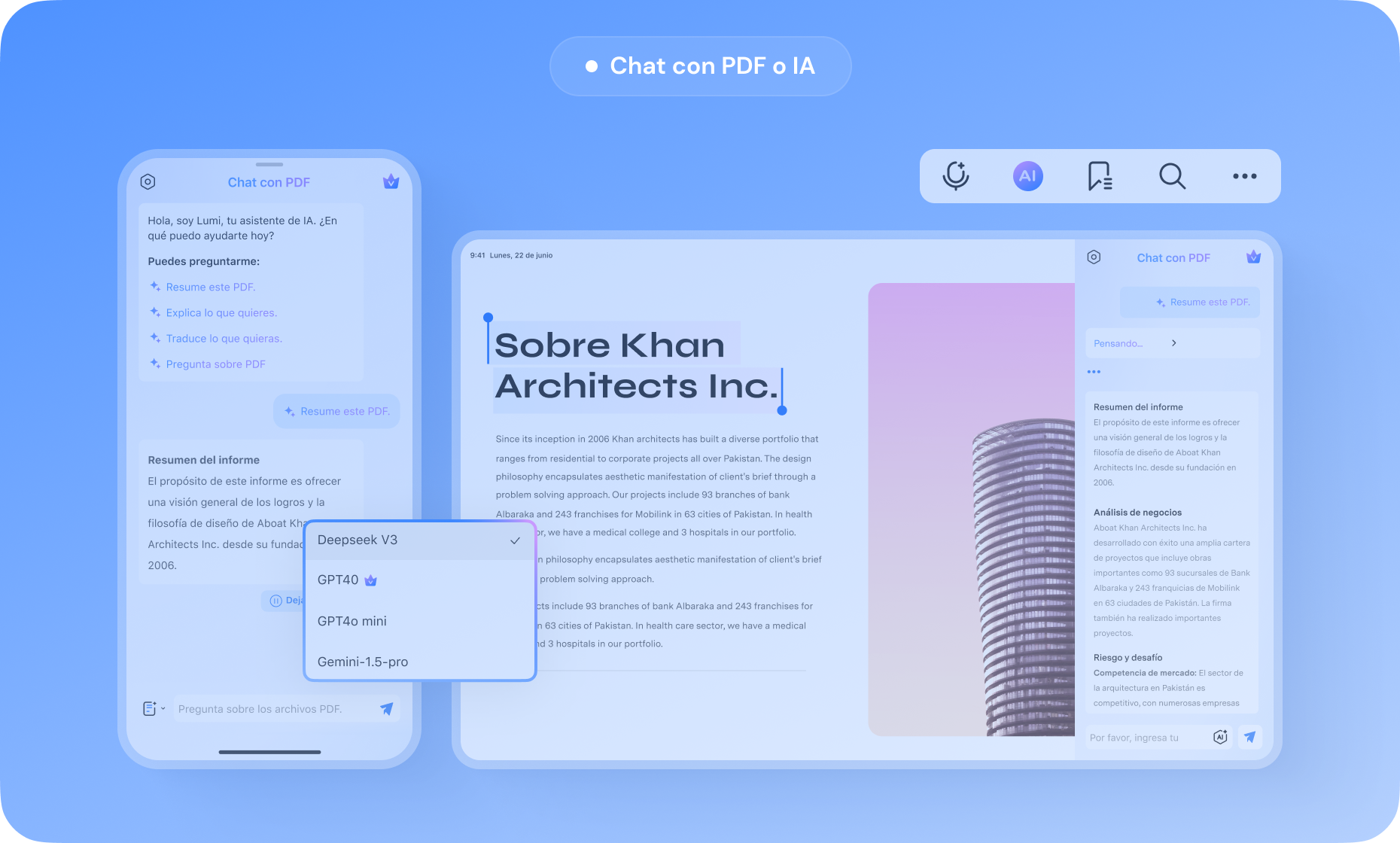 iphone Chat de IA con PDF