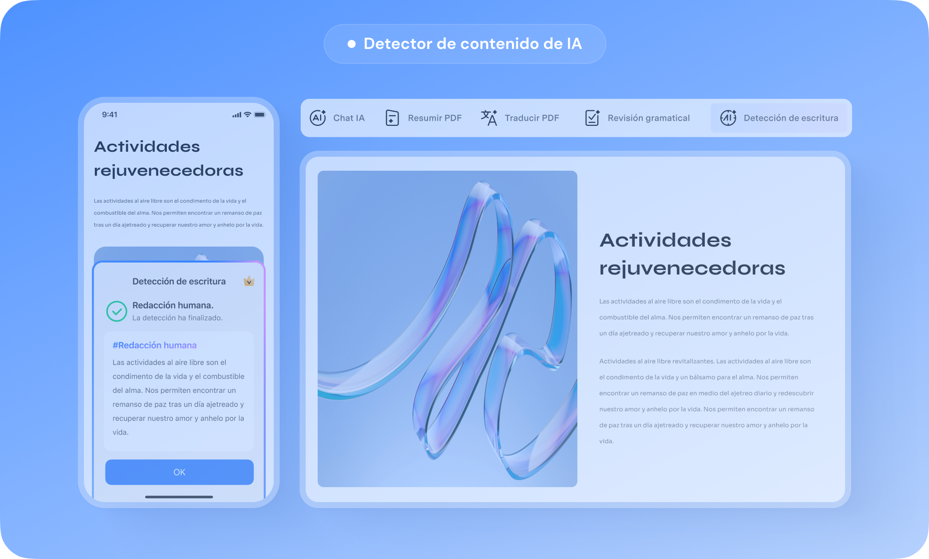 iphone detector de contenido de IA