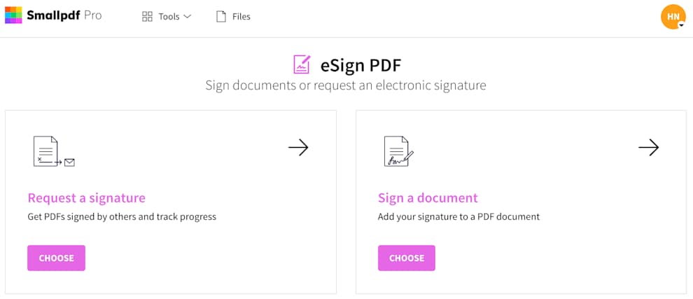 Smallpdf (eSign): firma de PDFs rápida y sin fricción
