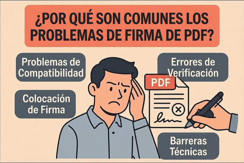 razones por las que son comunes los problemas al firmar PDF