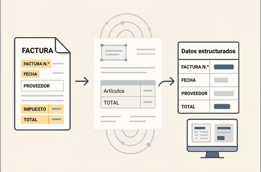 qué es la extracción de datos de facturas PDF