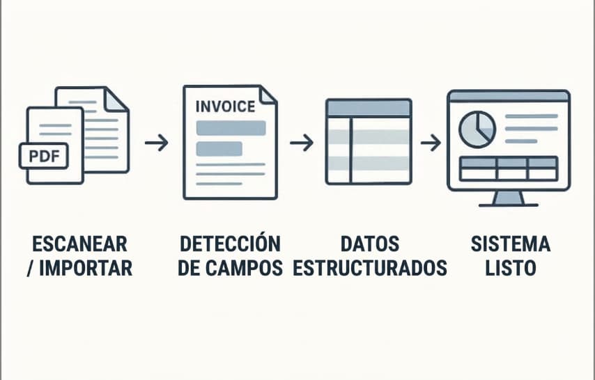 cómo funciona la extracción de datos de facturas PDF