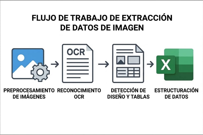 Cómo funciona la extracción de datos de imágenes paso a paso