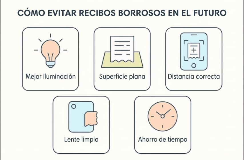 consejos para evitar recibos borrosos en el futuro