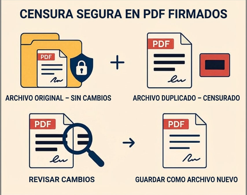 precauciones de seguridad para censurar archivos