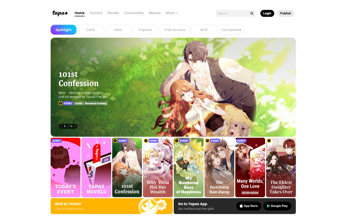 Tapas: cómics indie y novelas web gratis