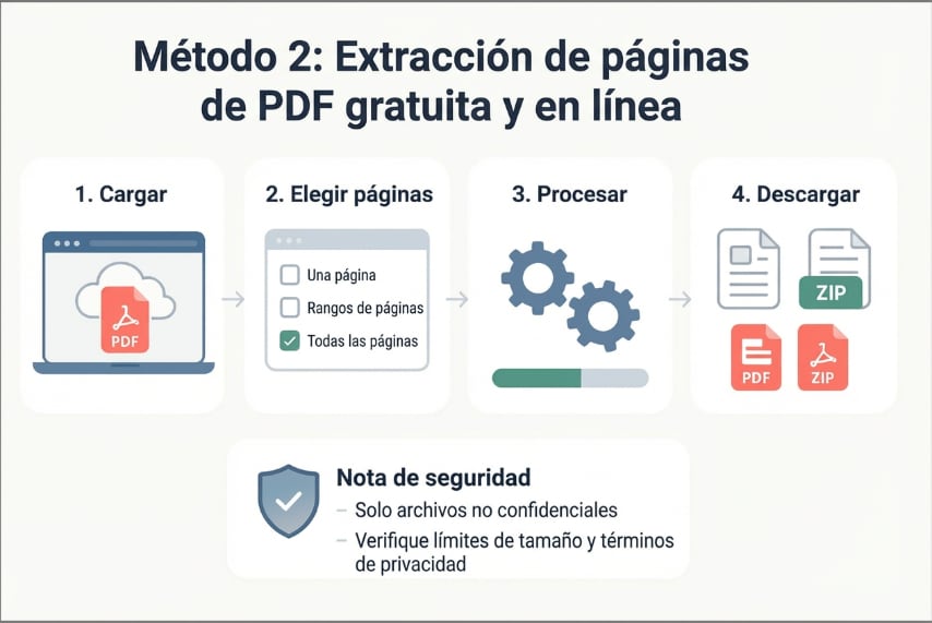 Herramienta en línea para extraer páginas