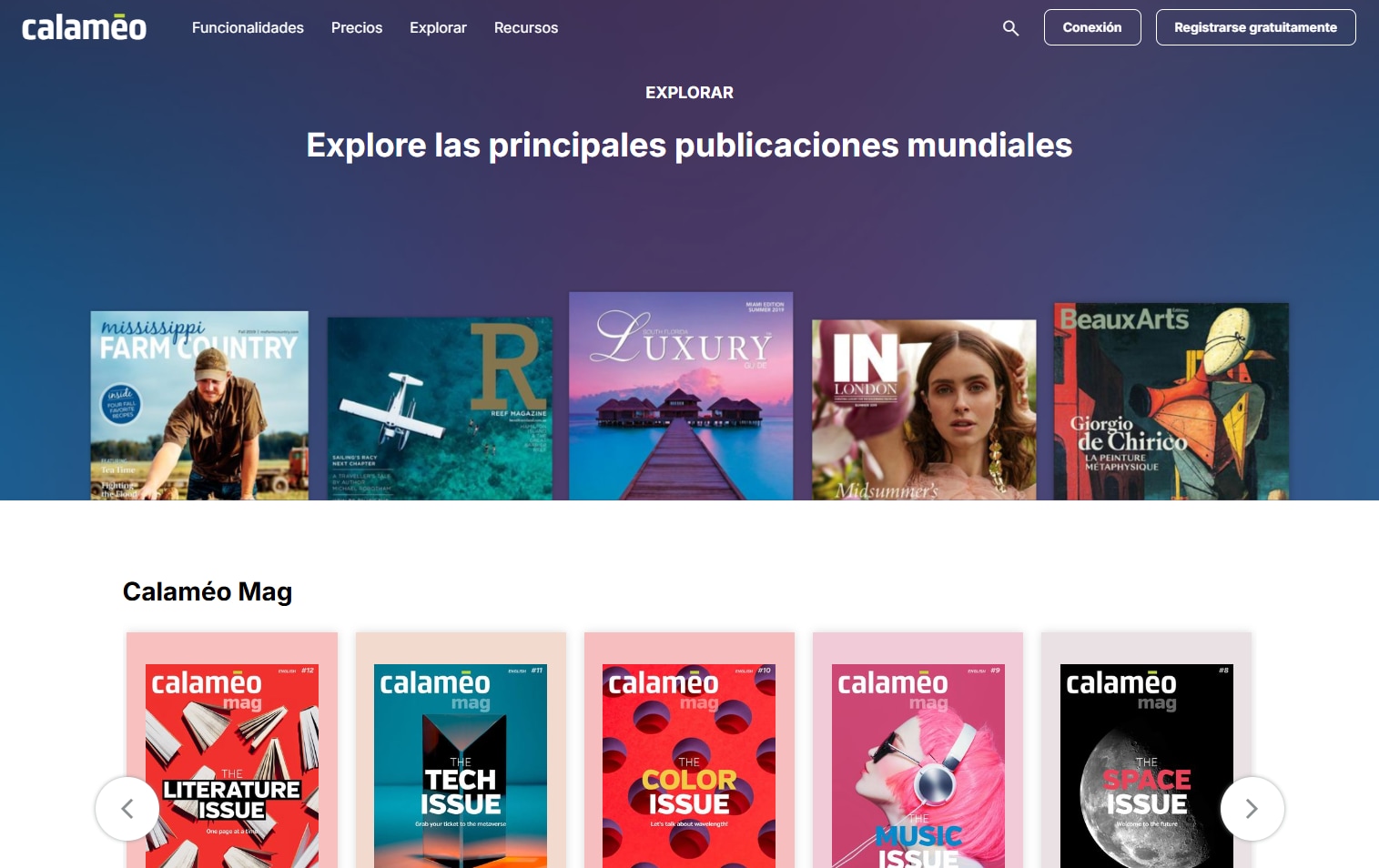 Botón de descarga visible en una publicación de Calaméo dentro del visor online