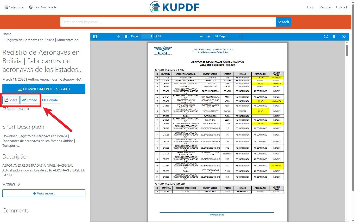 Compartir documentos con otras personas en KUPDF