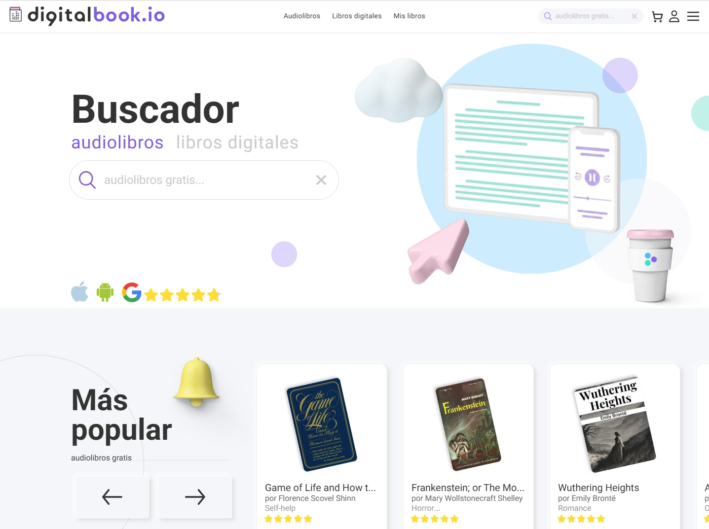 Digitalbook.io plataforma para descubrir audiolibros y ebooks gratis online