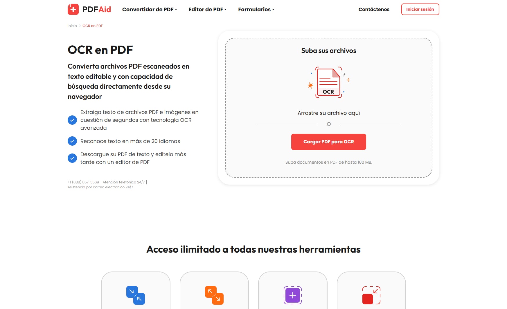 Trabajar con documentos escaneados mediante OCR en PDFAid