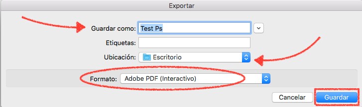 Elige Adobe PDF interactivo