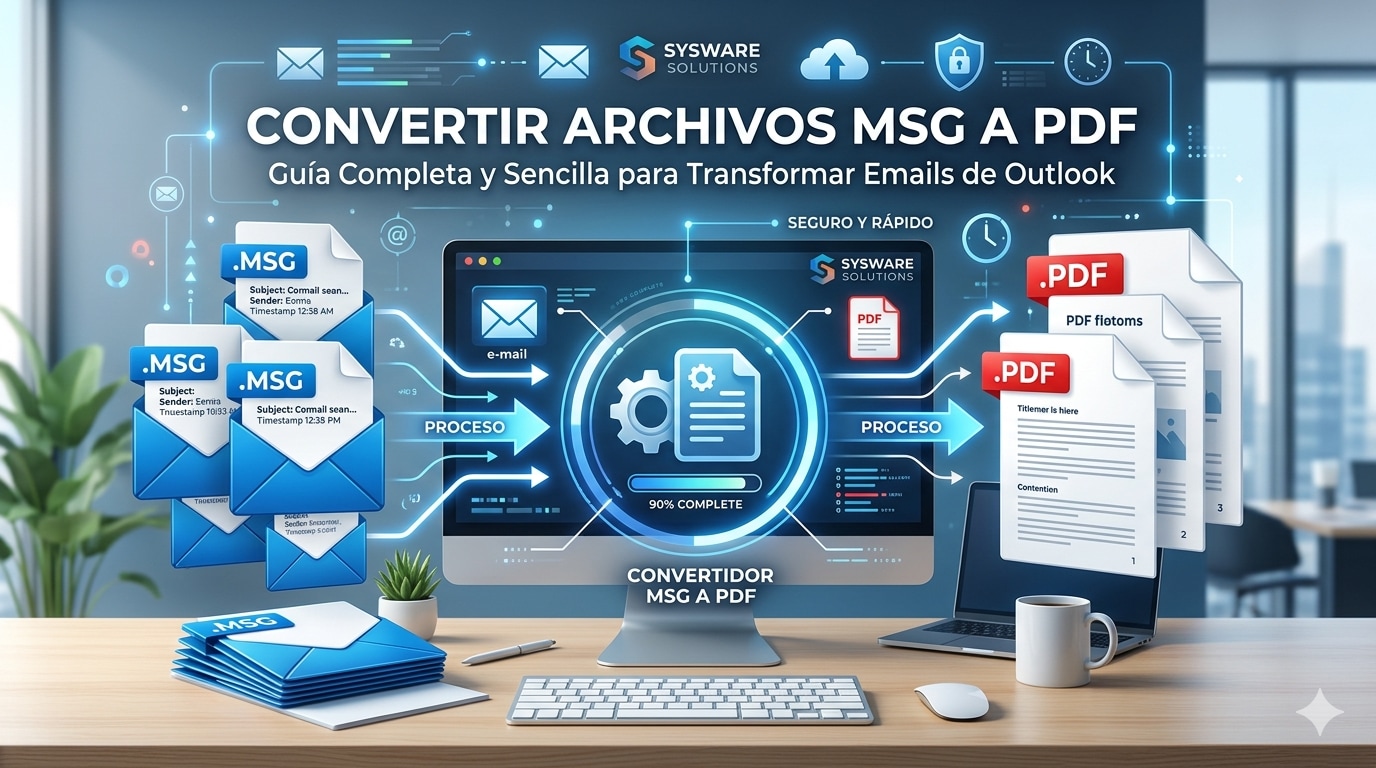 Cómo convertir MSG a PDF: Guía
para transformar emails de Outlook