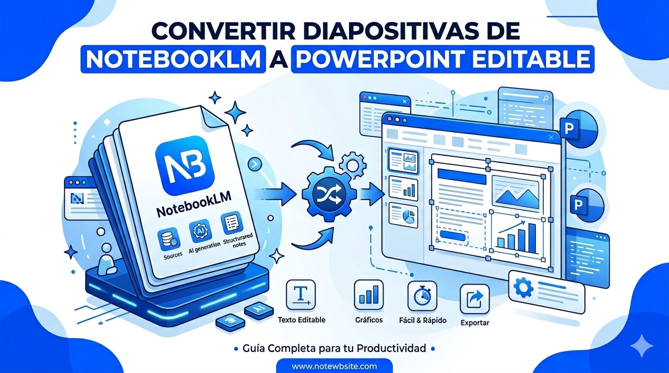 Cómo convertir diapositivas de NotebookLM a PowerPoint editable