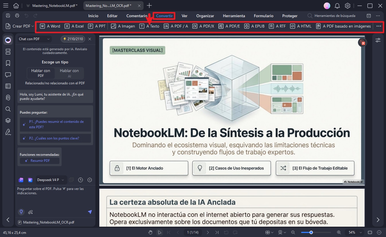Convertir el PDF a PowerPoint