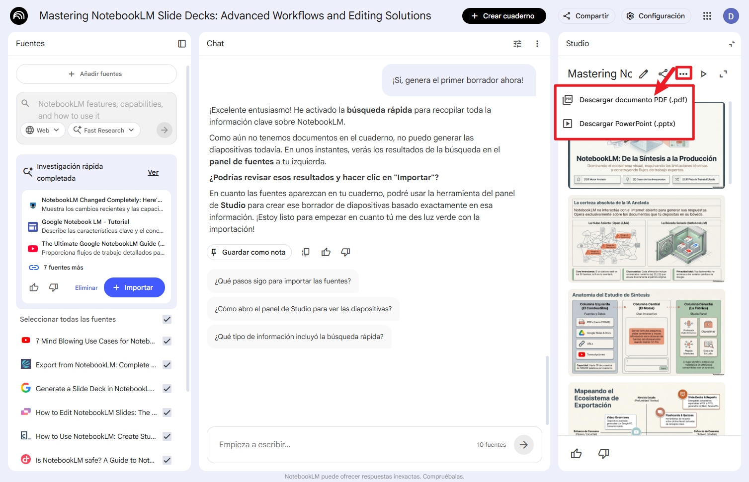 Descargar la presentación desde NotebookLM