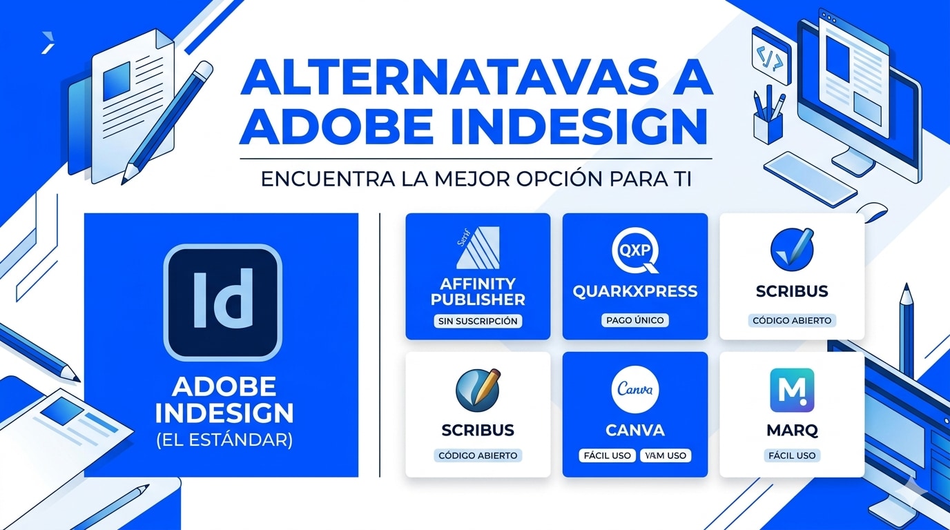 Las mejores alternativas a Adobe InDesign en 2026