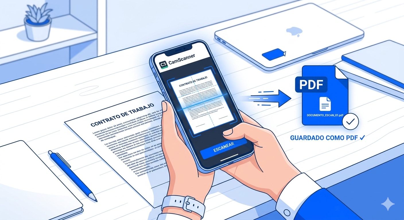Cómo escanear documentos con CamScanner y guardarlos como PDF