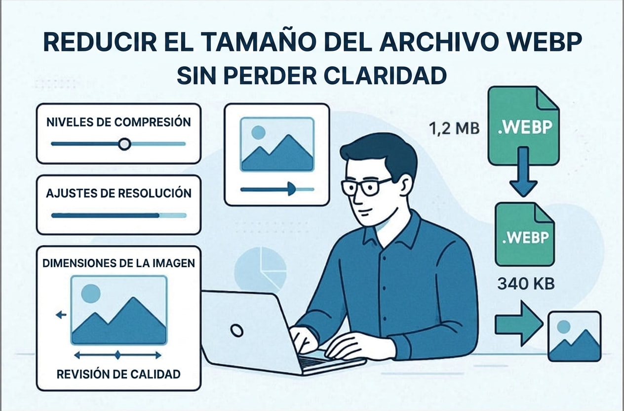 Reducir el tamaño de un archivo WEBP convertido desde PDF
