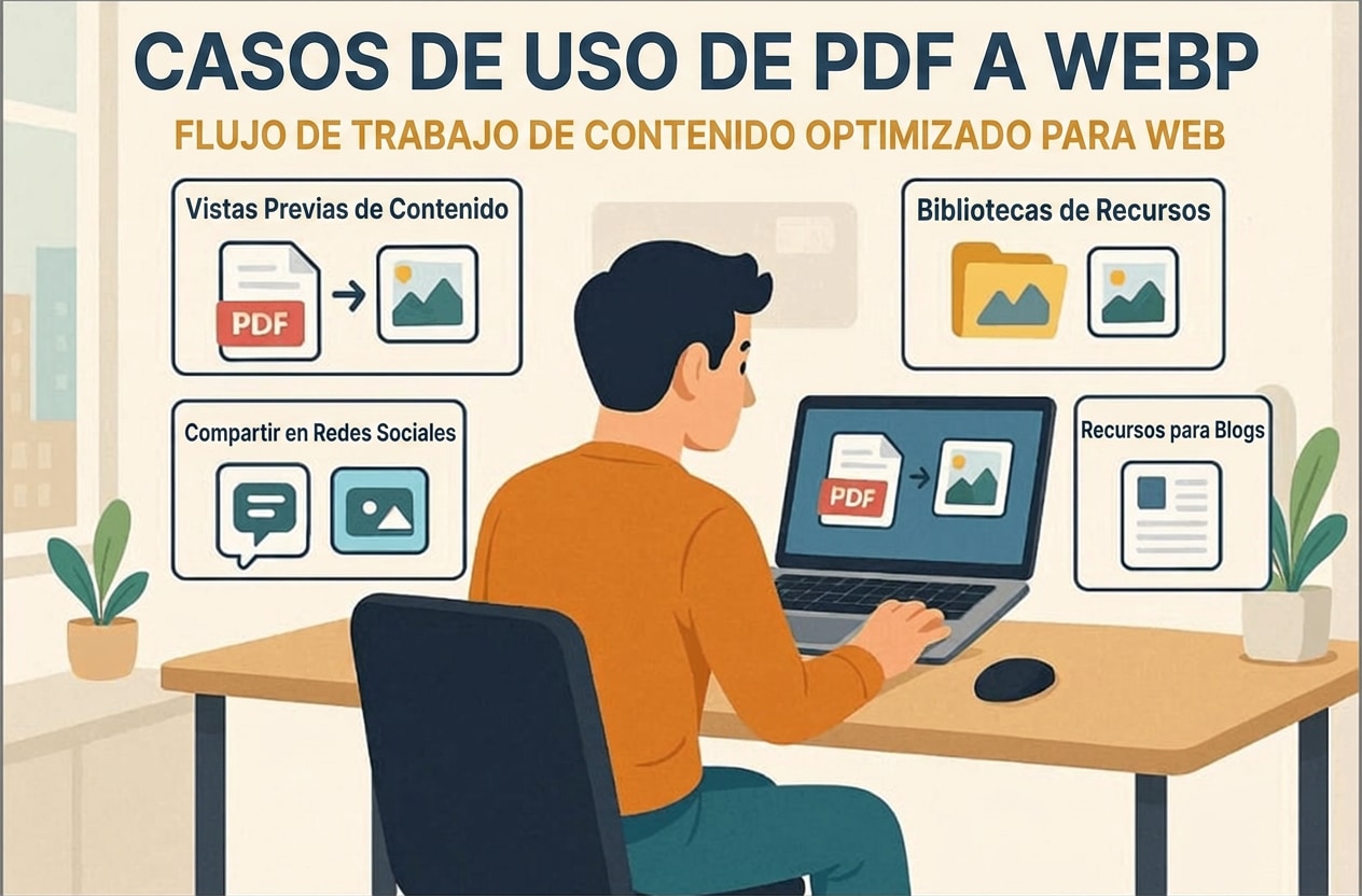 Casos de uso para convertir PDF a WEBP