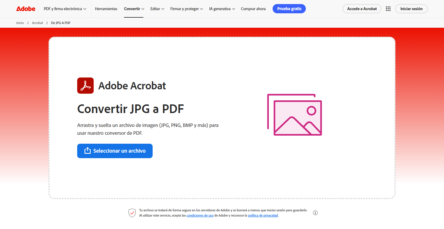 Adobe Acrobat Online: conversión rápida desde el navegador