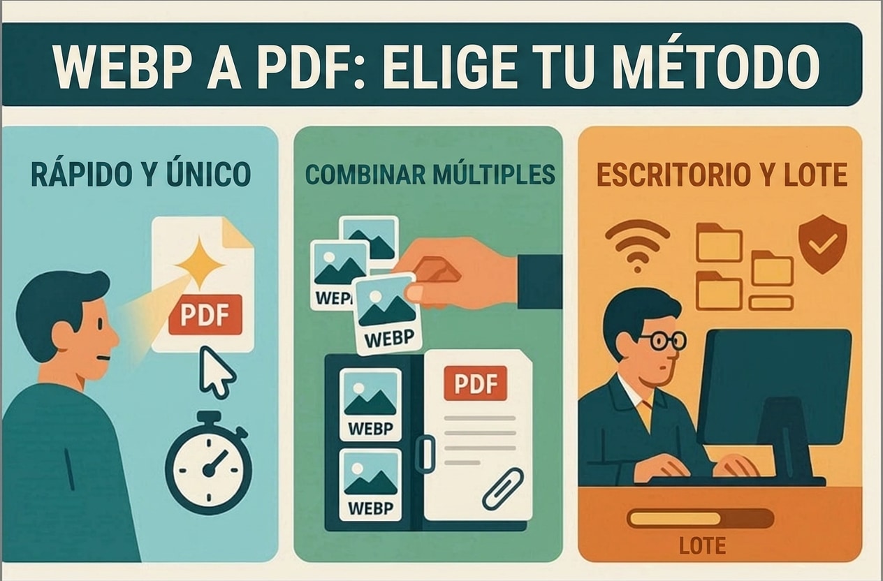 mejor forma de convertir WEBP a PDF