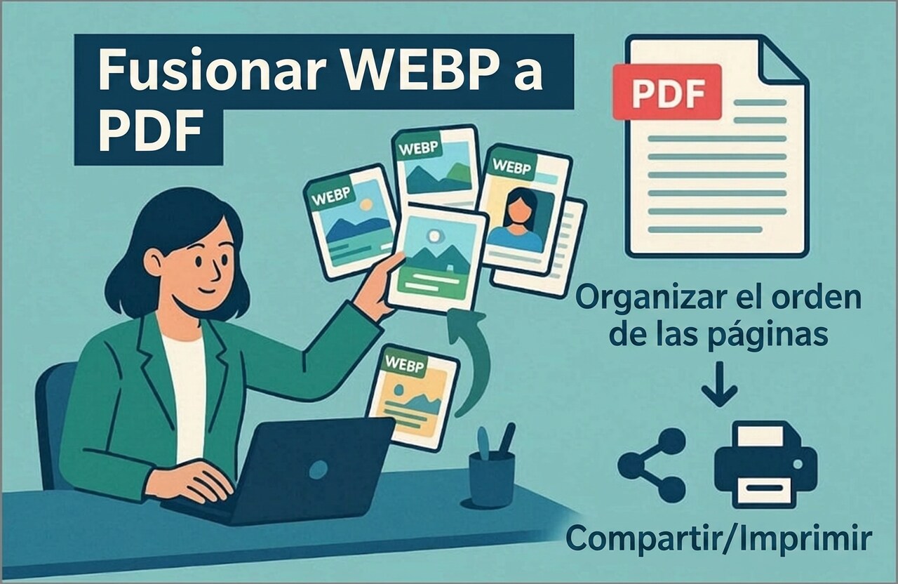 convertir varias imágenes WEBP en un solo PDF