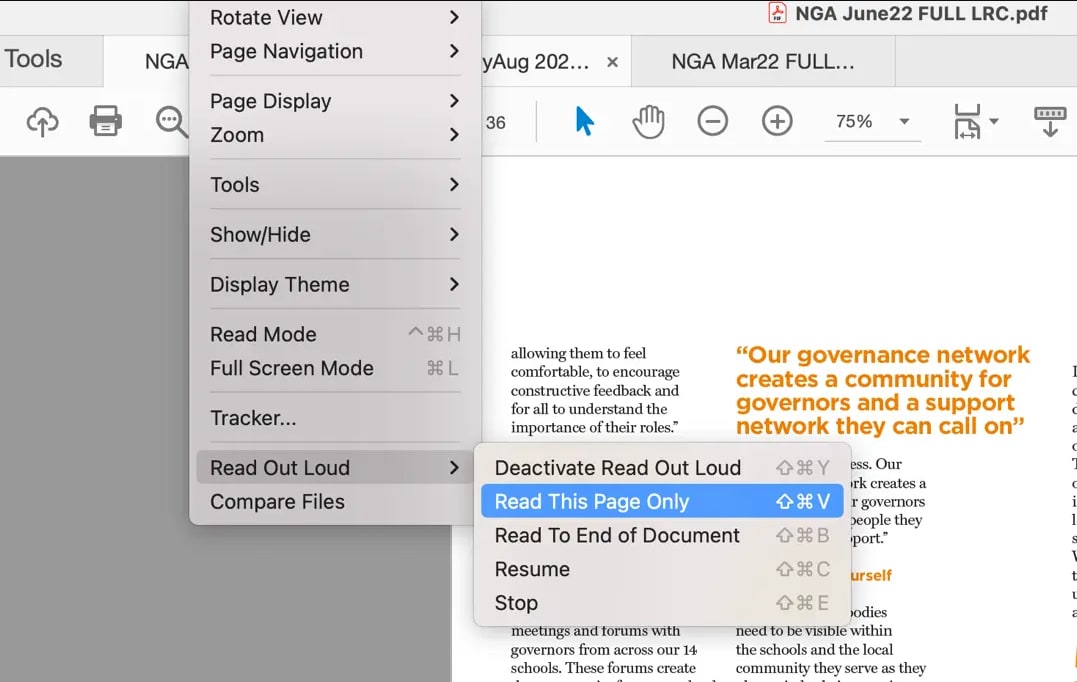 Leer PDF en voz alta en Adobe Acrobat Reader