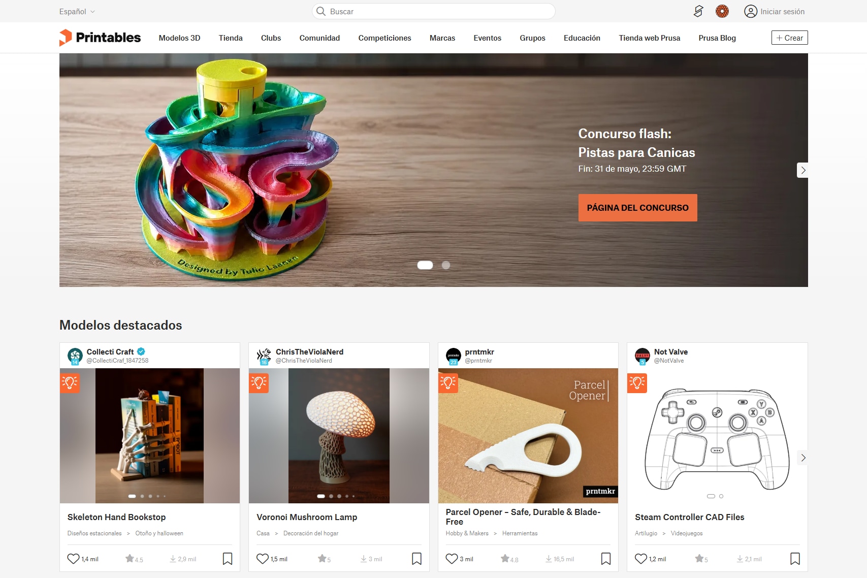 Printables, comunidad para encontrar modelos 3D y archivos STL