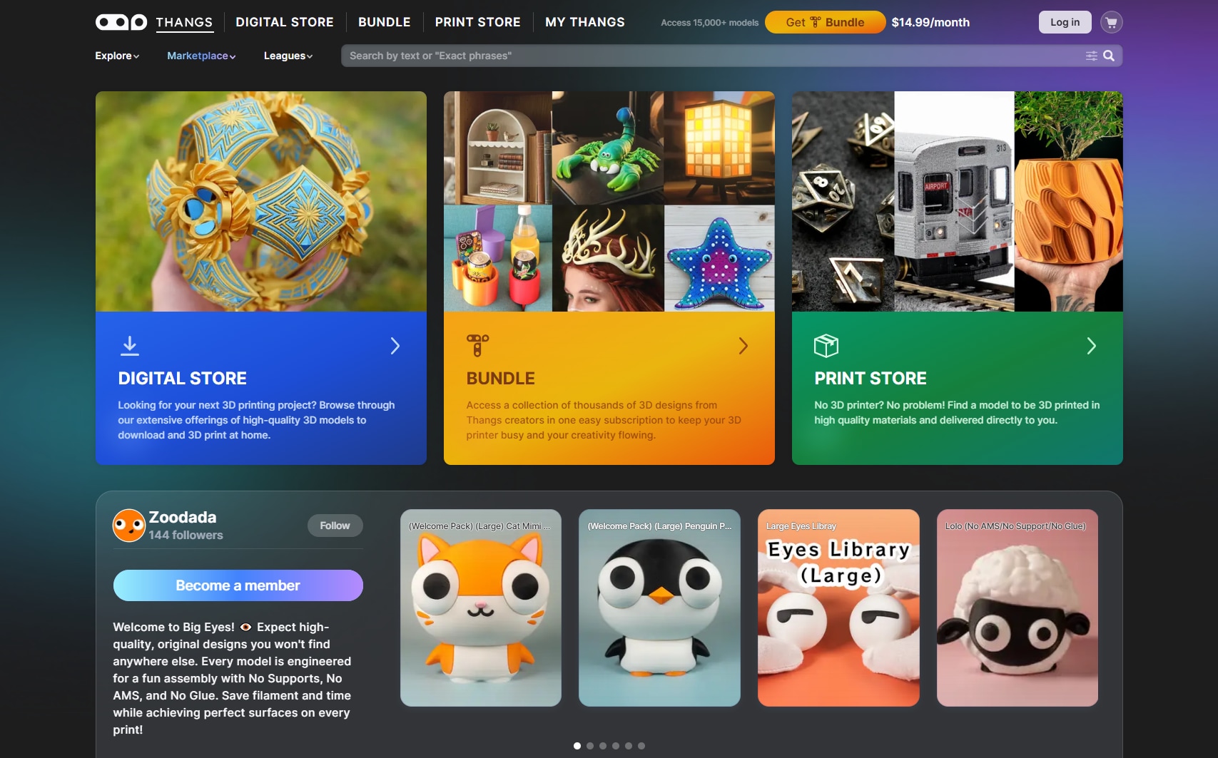 Thangs, buscador de modelos 3D y archivos STL