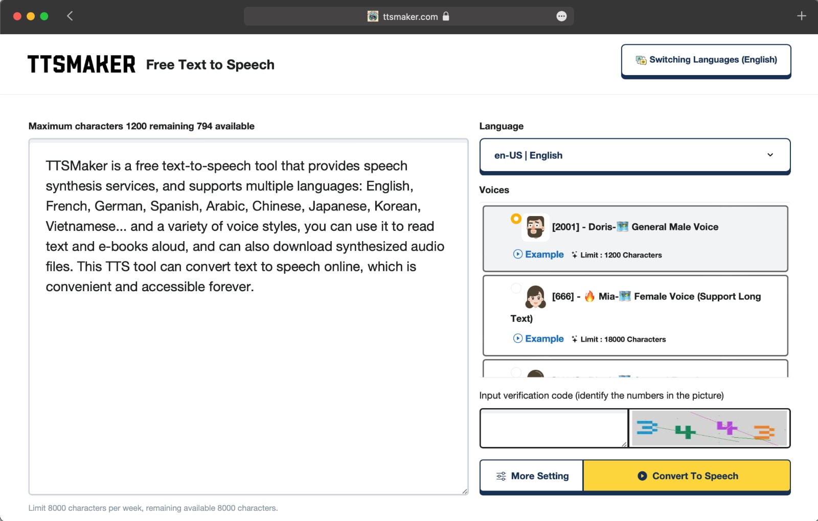 Leer PDF en voz alta en TTSMaker