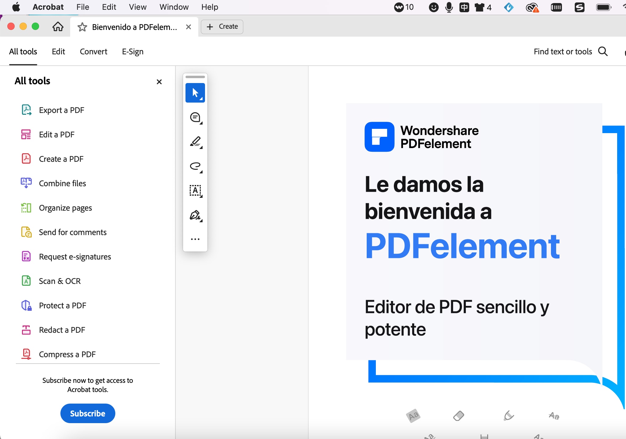 Adobe Acrobat: editor PDF profesional con opción gratuita limitada