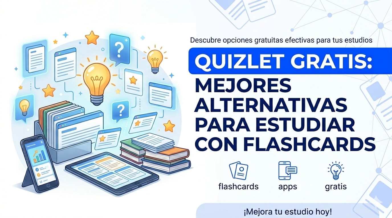 Quizlet gratis: mejores alternativas para estudiar con flashcards