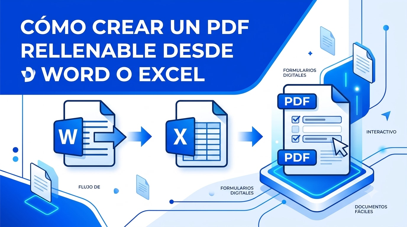 Cómo crear un PDF rellenable desde Word o Excel