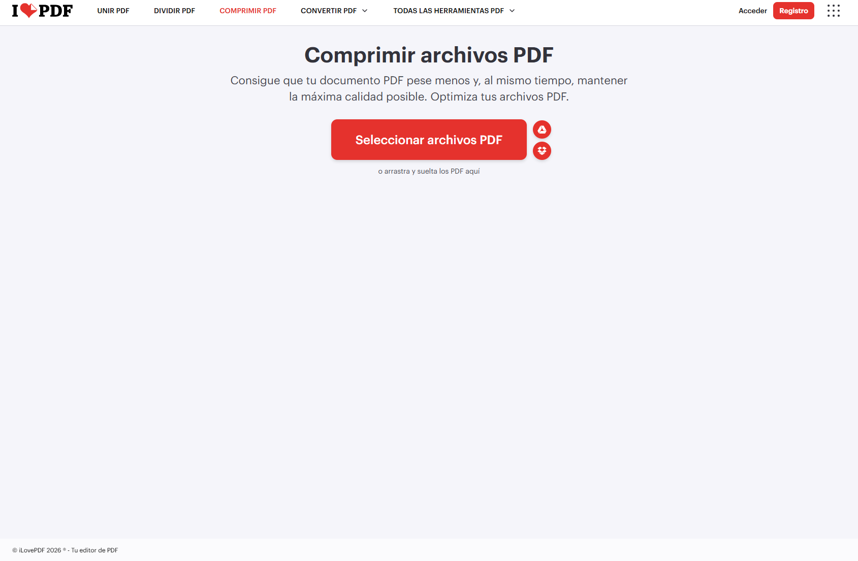 iLovePDF: mejor para tareas PDF cotidianas