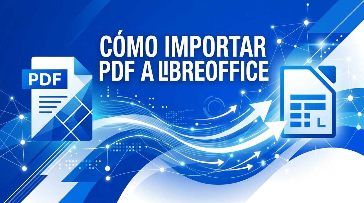 Cómo importar PDF a LibreOffice en Writer, Draw y Calc