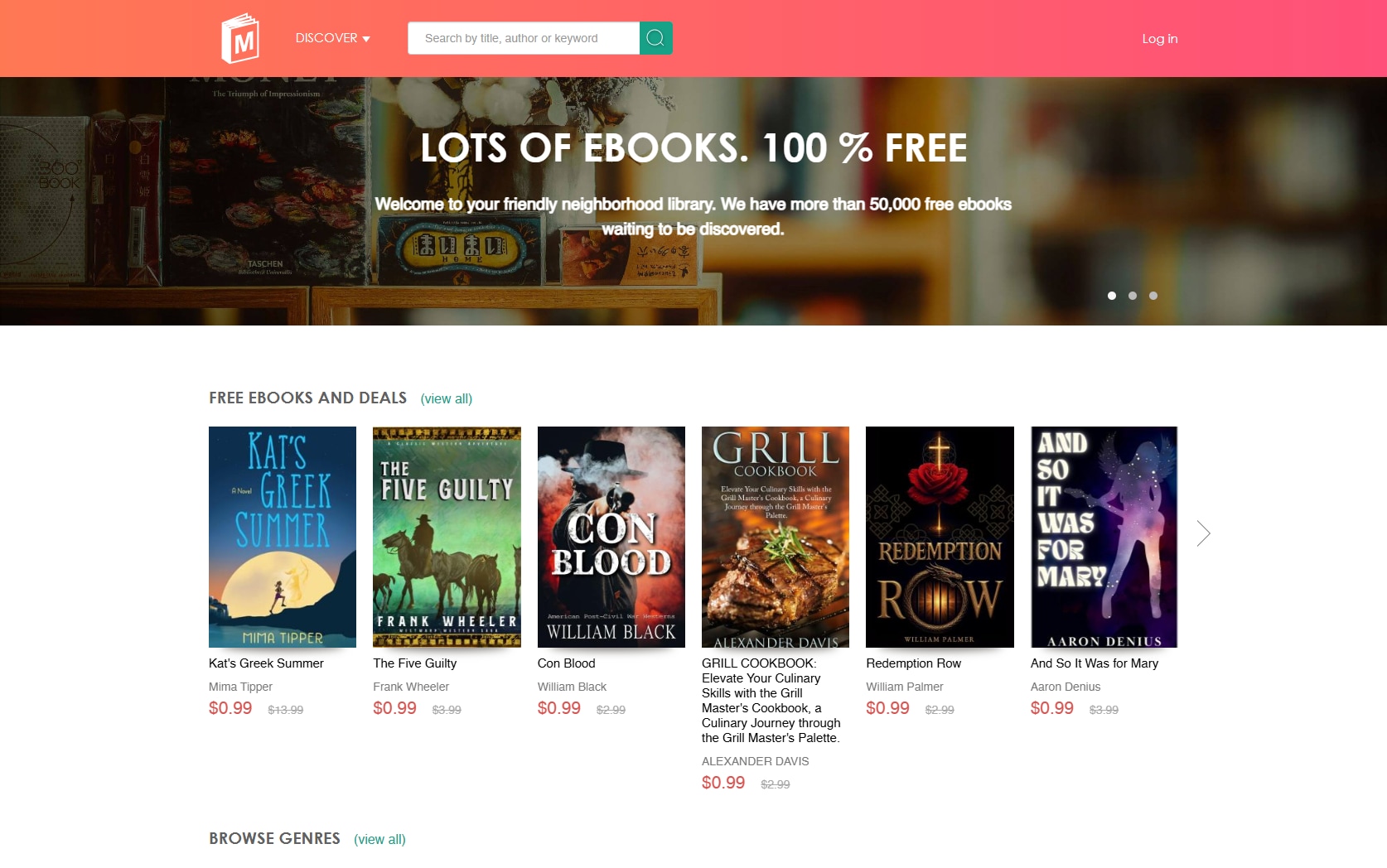 ManyBooks: ebooks gratis y libros clásicos por género