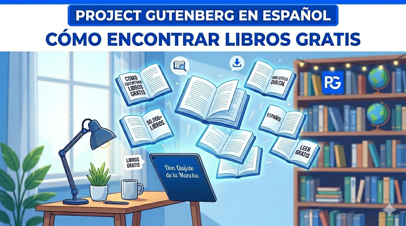 Project Gutenberg en español: cómo encontrar libros gratis y legales