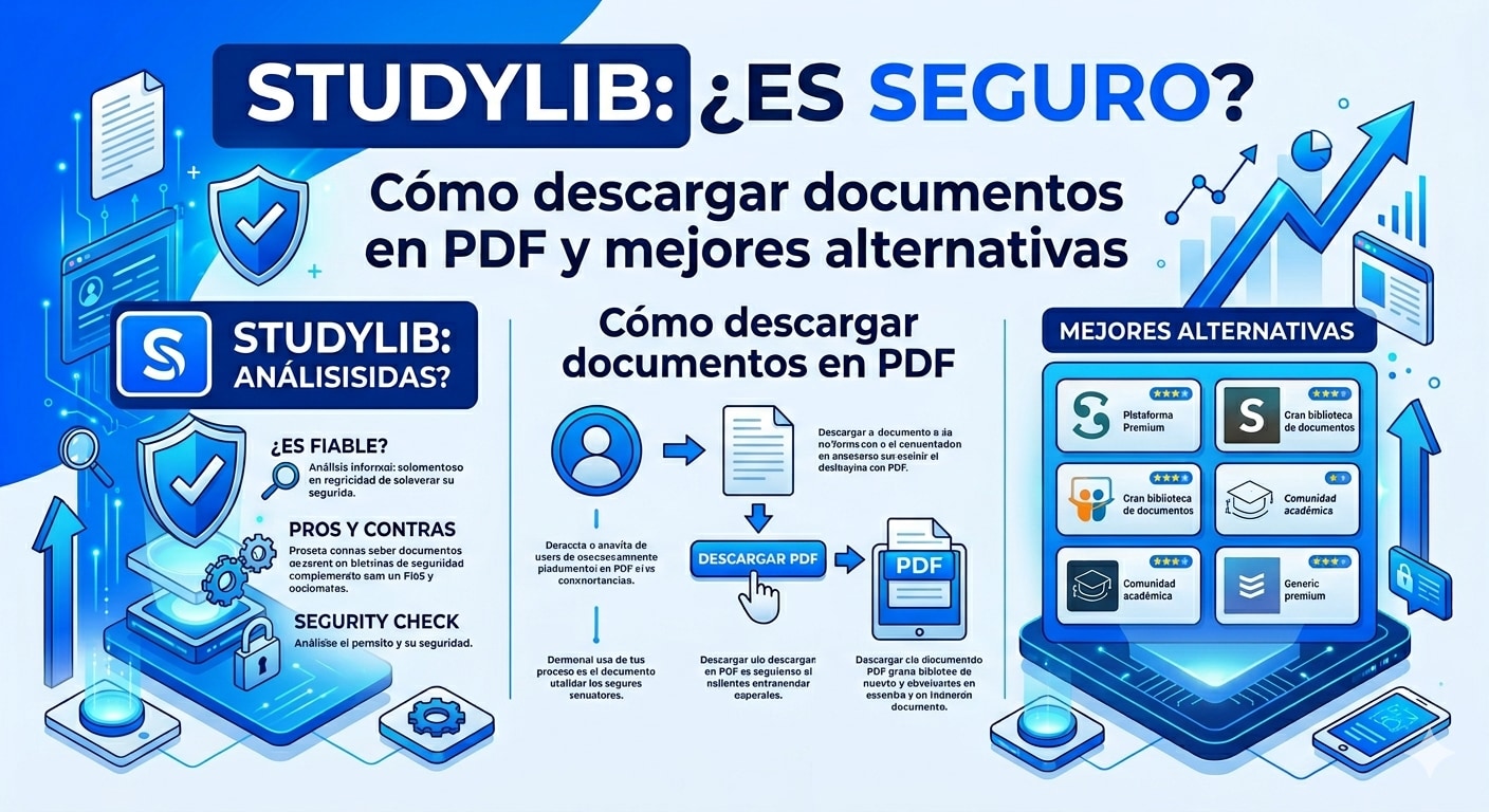 StudyLib: ¿es seguro? Cómo descargar documentos en PDF y mejores alternativas