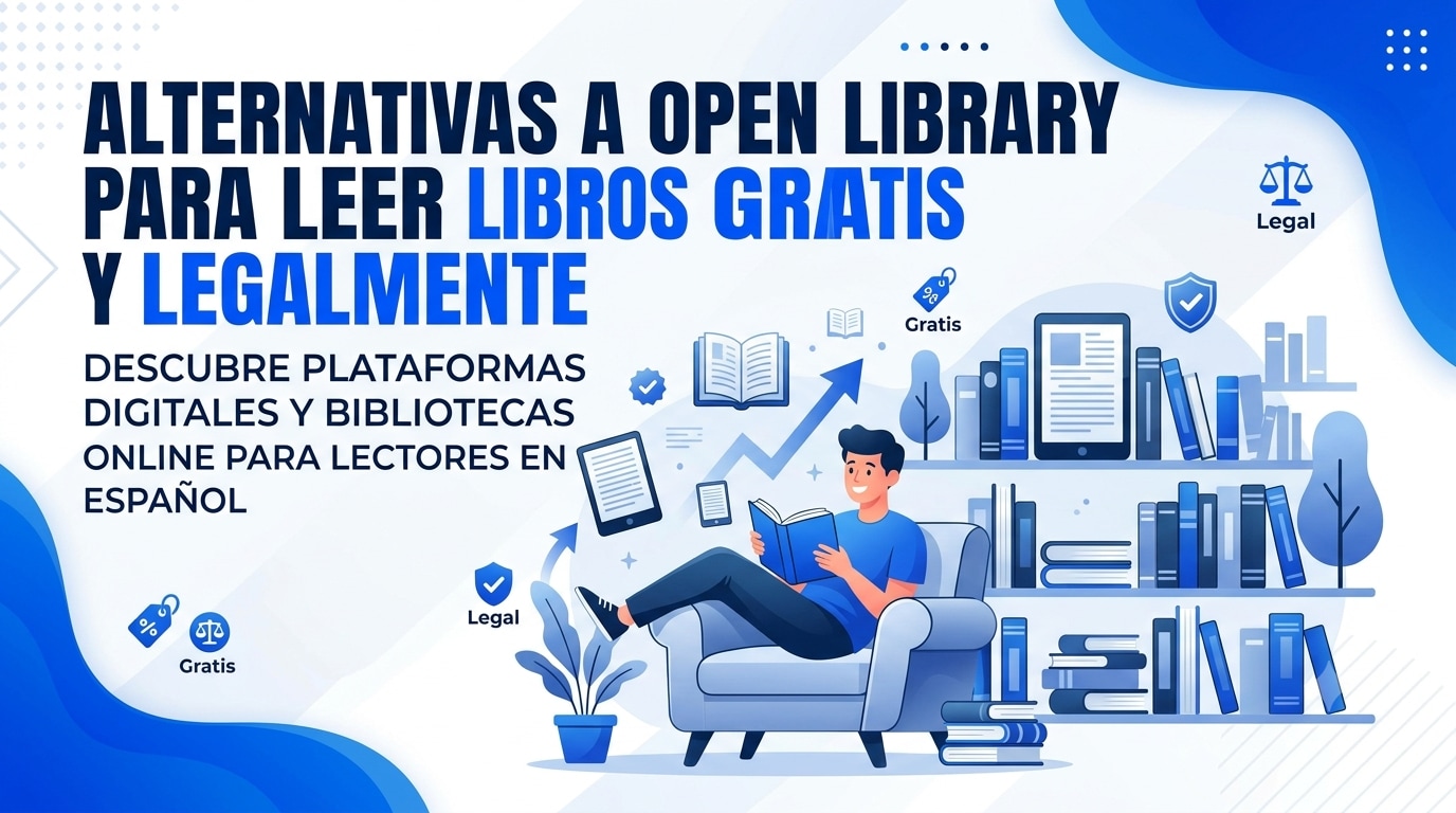Alternativas a Open Library para leer libros gratis y legalmente